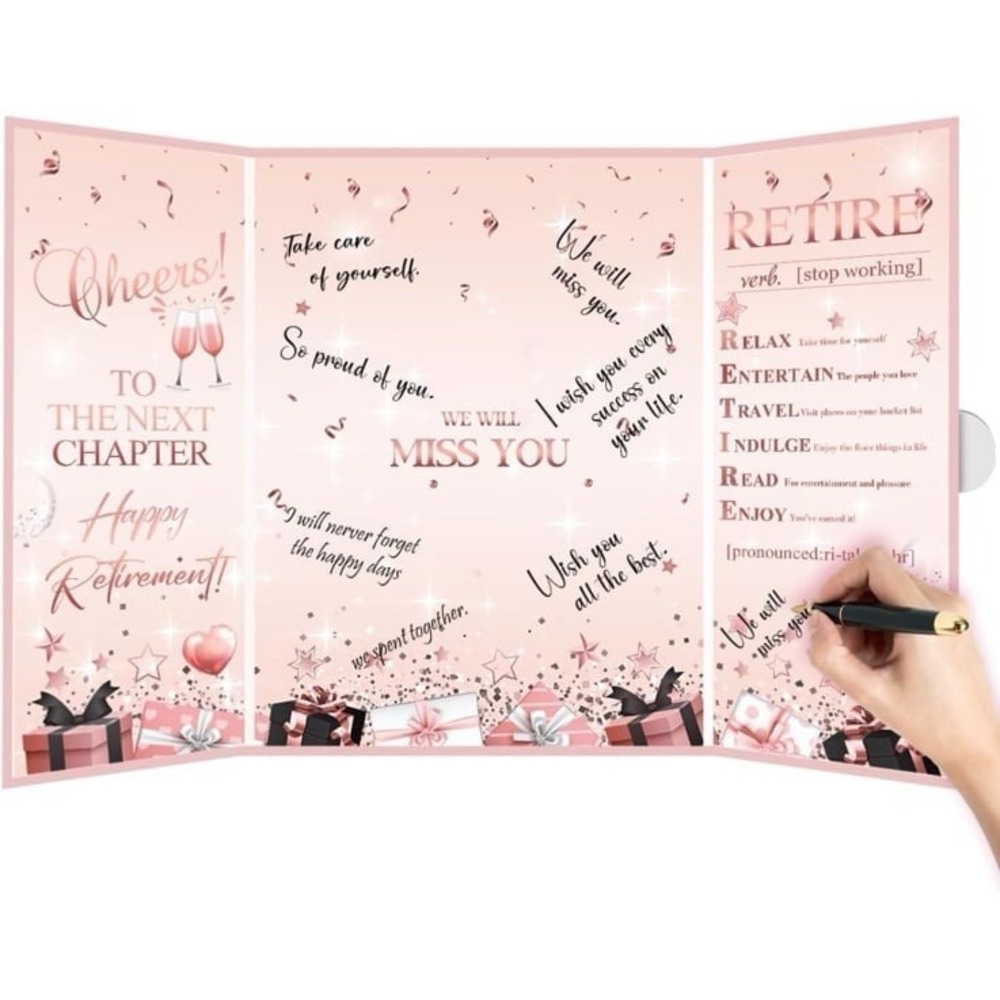 Farewell Party Signature Book, We Will Miss You Guest Book Alternatives for Wome